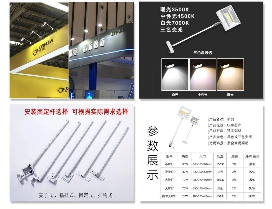展台搭建11种照明灯具。你常用的是哪种？(1)